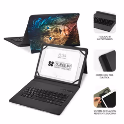 SUBBLIM SUBKT5-BTTL30 tastiera per dispositivo mobile QWERTY Spagnolo Bluetooth Multicolore