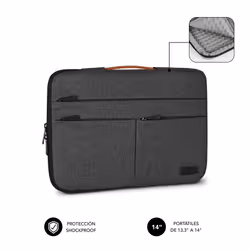 SUBBLIM SUBLS-AP36001 borsa per laptop 35,6 cm (14") Custodia a tasca Grigio