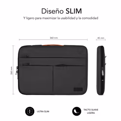 SUBBLIM SUBLS-AP36001 borsa per laptop 35,6 cm (14") Custodia a tasca Grigio - Vista aggiuntiva 6