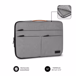 SUBBLIM SUBLS-AP36002 borsa per laptop 35,6 cm (14") Custodia a tasca Grigio - Vista aggiuntiva 2