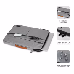 SUBBLIM SUBLS-AP36002 borsa per laptop 35,6 cm (14") Custodia a tasca Grigio - Vista aggiuntiva 3