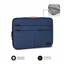 SUBBLIM SUBLS-AP36003 borsa per laptop 35,6 cm (14") Custodia a tasca Blu - Vista aggiuntiva 2