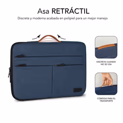 SUBBLIM SUBLS-AP36003 borsa per laptop 35,6 cm (14") Custodia a tasca Blu - Vista aggiuntiva 5