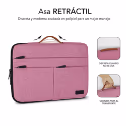 SUBBLIM SUBLS-AP36004 borsa per laptop 35,6 cm (14") Custodia a tasca Grigio - Vista aggiuntiva 5