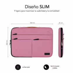 SUBBLIM SUBLS-AP36004 borsa per laptop 35,6 cm (14") Custodia a tasca Grigio - Vista aggiuntiva 6