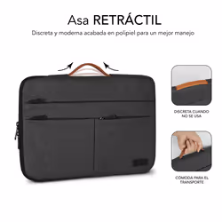 SUBBLIM SUBLS-AP36050 borsa per laptop 15.6" Custodia a tasca Grigio - Vista aggiuntiva 5