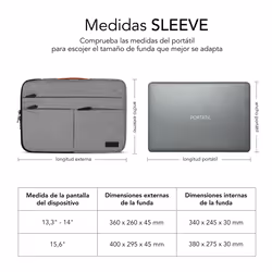 SUBBLIM SUBLS-AP36051 borsa per laptop 15.6" Custodia a tasca Grigio - Vista aggiuntiva 7