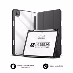 SUBBLIM SUBCST-5SC420 custodia per tablet 32,8 cm (12.9") Custodia a libro Nero, Trasparente