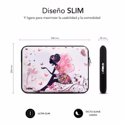 SUBBLIM SUBLS-SKIN102 borsa per laptop 35,6 cm (14") Custodia a tasca Multicolore - Vista aggiuntiva 4