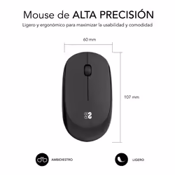 SUBBLIM SUBMP-03HP001 tappetino per mouse Nero - Vista aggiuntiva 5
