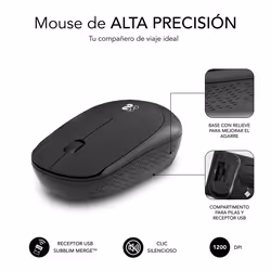 SUBBLIM SUBMP-03HP001 tappetino per mouse Nero - Vista aggiuntiva 6