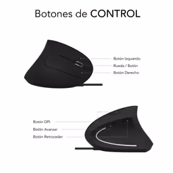 SUBBLIM SUBMO-EDGVU01 mouse Universale Mano destra USB tipo A Ottico 1600 DPI - Vista aggiuntiva 5