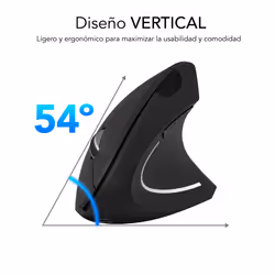 SUBBLIM RATON OPTICO DUAL GLIDE VERTICAL ERGO DUAL BATERIA NEGRO mouse Universale Mano destra Bluetooth + USB Type-A Ottico 1600 DPI - Vista aggiuntiva 4