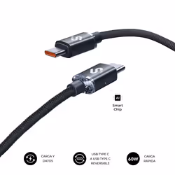 SUBBLIM SUBCAB-C06002 cavo USB USB 2.0 2 m USB C Nero - Vista aggiuntiva 2