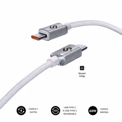 SUBBLIM SUBCAB-C06011 cavo USB USB 2.0 2 m USB C Bianco - Vista aggiuntiva 2
