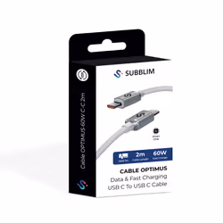SUBBLIM SUBCAB-C06011 cavo USB USB 2.0 2 m USB C Bianco - Vista aggiuntiva 6