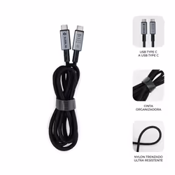 SUBBLIM SUBCAB-C24010 cavo USB USB4 Gen 3x2 1,5 m USB C Nero - Vista aggiuntiva 3