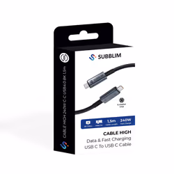 SUBBLIM SUBCAB-C24010 cavo USB USB4 Gen 3x2 1,5 m USB C Nero - Vista aggiuntiva 6