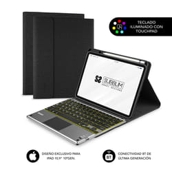 SUBBLIM Funda Tablet KEYTAB ProBT Touchpad Ipad 10,9/11 10a/11a Gen NEGRA