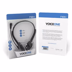 NOX Voice One Auricolare Cablato A Padiglione Musica e Chiamate Nero - Vista aggiuntiva 2