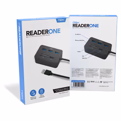 NOX Lite Reader One Cablato USB 3.2 Gen 1 (3.1 Gen 1) Type-A Nero