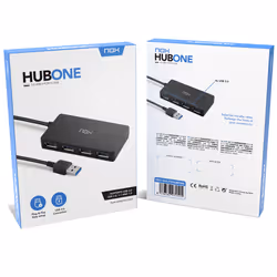 NOX Lite Hub One USB 3.2 Gen 1 (3.1 Gen 1) Type-A 10 Mbit/s Nero - Vista aggiuntiva 2