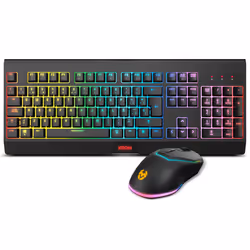 Krom KABALA, Wireless, RF Wireless, Interruttore a chiave a membrana, QWERTY, LED RGB, Nero