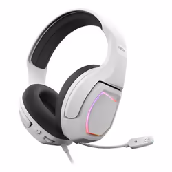 Krom Kopa 7.1 Auricolare Cablato A Padiglione Gaming Nero, Bianco