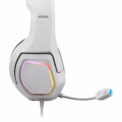 Krom Kopa 7.1 Auricolare Cablato A Padiglione Gaming Nero, Bianco - Vista aggiuntiva 4