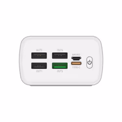 Leotec LEPOW30W22W batteria portatile Polimeri di litio (LiPo) 30000 mAh Bianco - Vista aggiuntiva 6