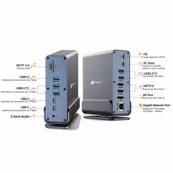 Leotec LEDS06 replicatore di porte e docking station per laptop USB 3.2 Gen 2 (3.1 Gen 2) Type-C - Vista aggiuntiva 4