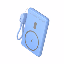 Leotec LEPOWW20W5B batteria portatile Polimeri di litio (LiPo) 5000 mAh Carica wireless Blu - Vista aggiuntiva 3