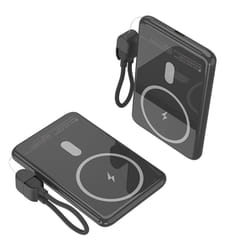 Leotec LEPOWW20W5K batteria portatile Polimeri di litio (LiPo) 5000 mAh Carica wireless Nero