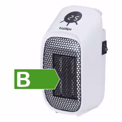 Bastilipo MC-400, Riscaldatore ambiente elettrico con ventilatore, Interno, Parete, Bianco, Plastica, LCD
