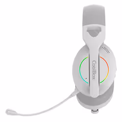 CoolBox WB01 RGB Auricolare Con cavo e senza cavo A Padiglione Gaming USB tipo-C Bluetooth Bianco