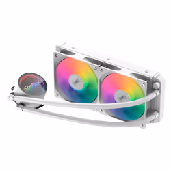 CoolBox Infinite Liquid 240 ARGB, Kit di raffreddamento a liquido, 12 cm, Bianco