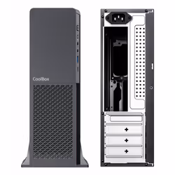 CoolBox PC micro ATX T313 Slim Basso profilo (Slimline - stilizzato) Nero - Vista aggiuntiva 3