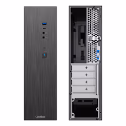 CoolBox PC micro ATX T370 Slim Basso profilo (Slimline - stilizzato) Nero 500 W - Vista aggiuntiva 3