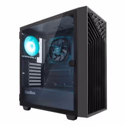 CoolBox PC Gaming GA300 Grid Line Midi Tower Nero - Vista aggiuntiva 2