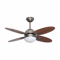 Bastilipo 5704, Ventilatore domestico con pale, Marrone, Argento, Soffitto, 105 cm, 8 h, AC