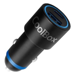CoolBox COO-CUC-48CA Caricabatterie per dispositivi mobili Universale Nero, Blu Accendisigari Ricarica rapida Auto, Interno