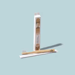 Natürbrush 8437017300069, Spazzolino da denti, Bambino, Beige, Bamboo, Medio, 1 pz