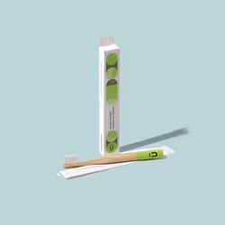 Natürbrush 8437017300090, Spazzolino da denti, Bambino, Beige, Verde, Bamboo, Medio, 1 pz