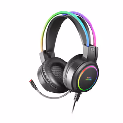 Mars Gaming MHRGB cuffia e auricolare Cablato A Padiglione USB tipo A Nero