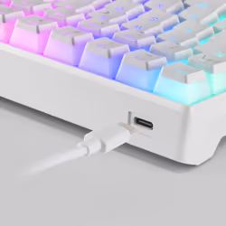 Mars Gaming MKULTRA tastiera USB AZERTY Francese Bianco - Vista aggiuntiva 4