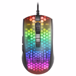 Mars Gaming MMR, Mano destra, Ottico, USB tipo A, 12800 DPI, Nero