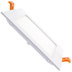 Efectoled - Pannello Downlight led 12W Quadrata SuperSlim Foro 155x155mm Bianco Naturale 4000K