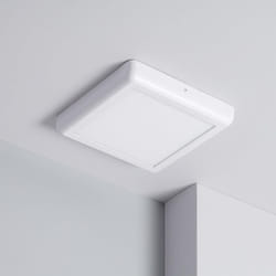 Efectoled - Plafoniera led 18W Quadrata Metallo 225x225 mm Design Bianco Bianco Naturale 4000K