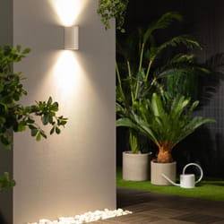 Efectoled - Applique da Parete per Esterni Illuminazione Doppia Luce Gala Bianco Bianco