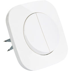 Interruttore Doppio Commutatore Classic Round Bianco